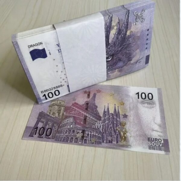 Kolekcjonerski Banknot Pamiątkowy 100 Euro Souvenir Rok Smoka Smart UNC UV - obrazek 3