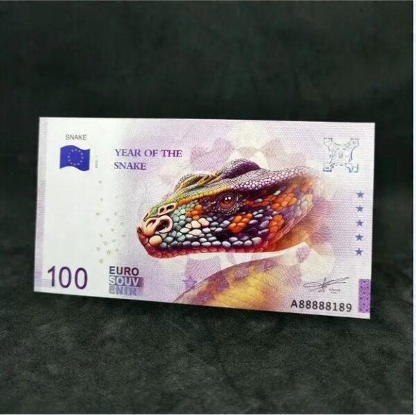 Banknot Kolekcjonerski 100 Euro Souvenir Rok Węża Unikat - obrazek 4