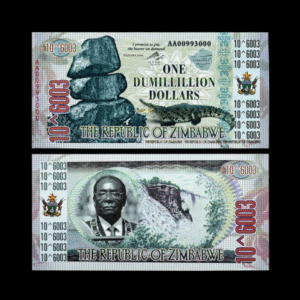 Banknot Kolekcjonerski Zimbabwe 10 DuMilllion Dolarów UV UNC