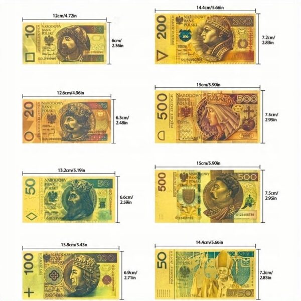 Zestaw 8 Banknotów Kolekcjonerskich POLSKIE BANKNOTY PCV - obrazek 2