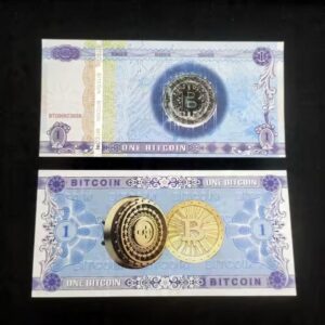 1 Bitcoin Banknot Kolekcjonerski BTC Kryptowaluty UV UNC